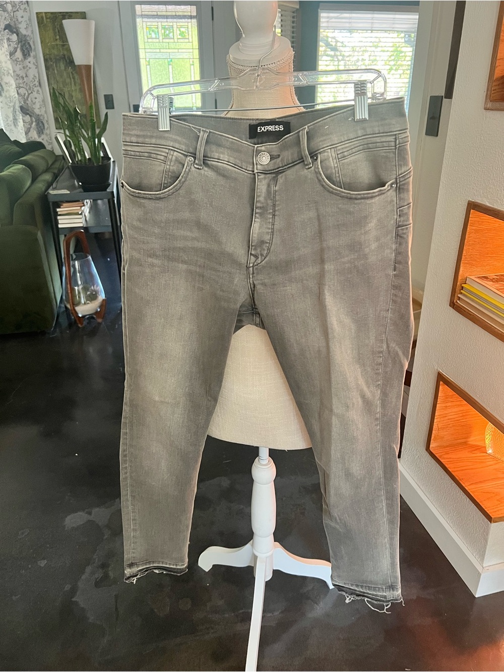 Express womens Gray Slim Jeans